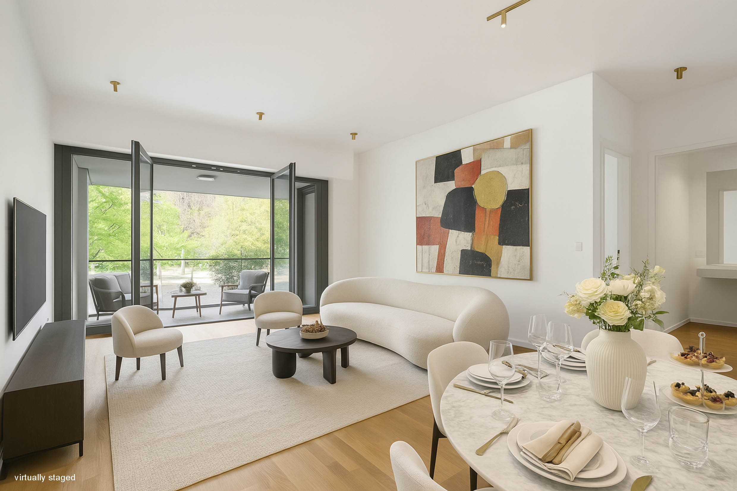 Hochparterre Wohnung mit Blick auf den Versailler Platz in Potsdam neben Barberini Museum