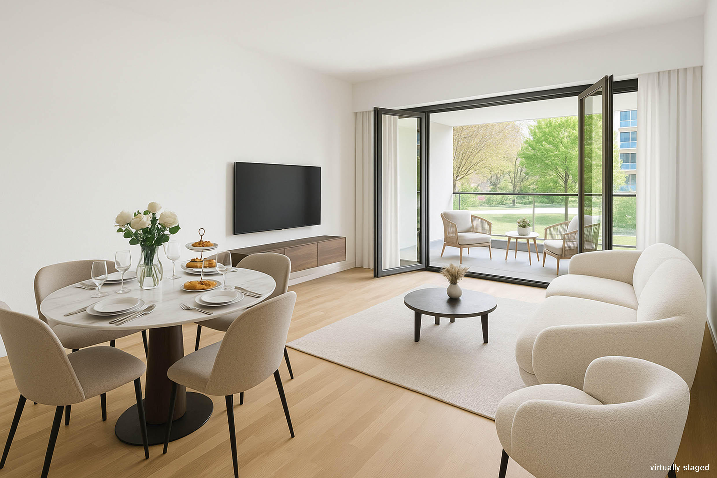 Hochparterre Wohnung mit Blick auf den Versailler Platz in Potsdam neben Barberini Museum