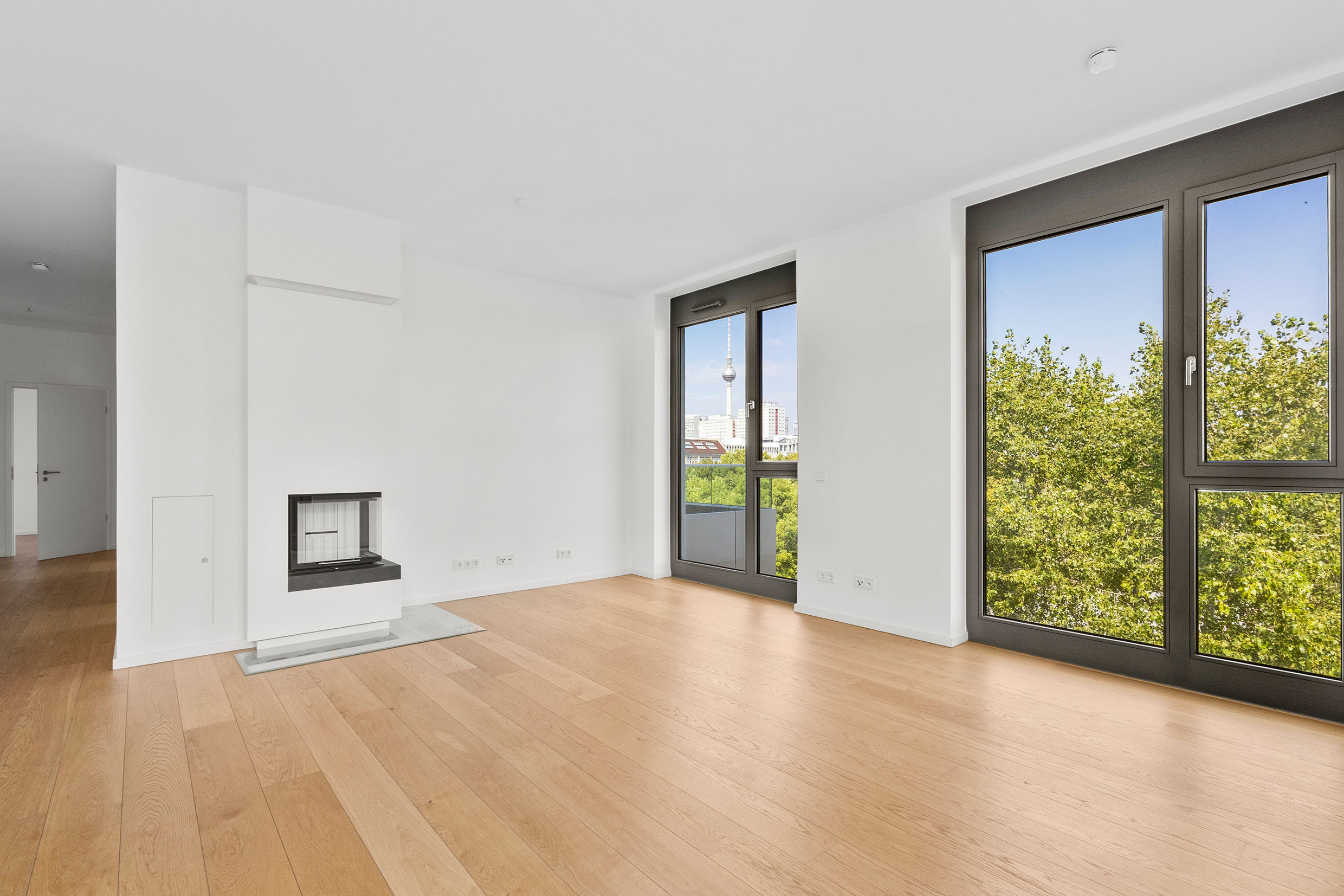 Luxus Luisenpark Penthouse in Berlin Mitte mit Terrasse, Kamin