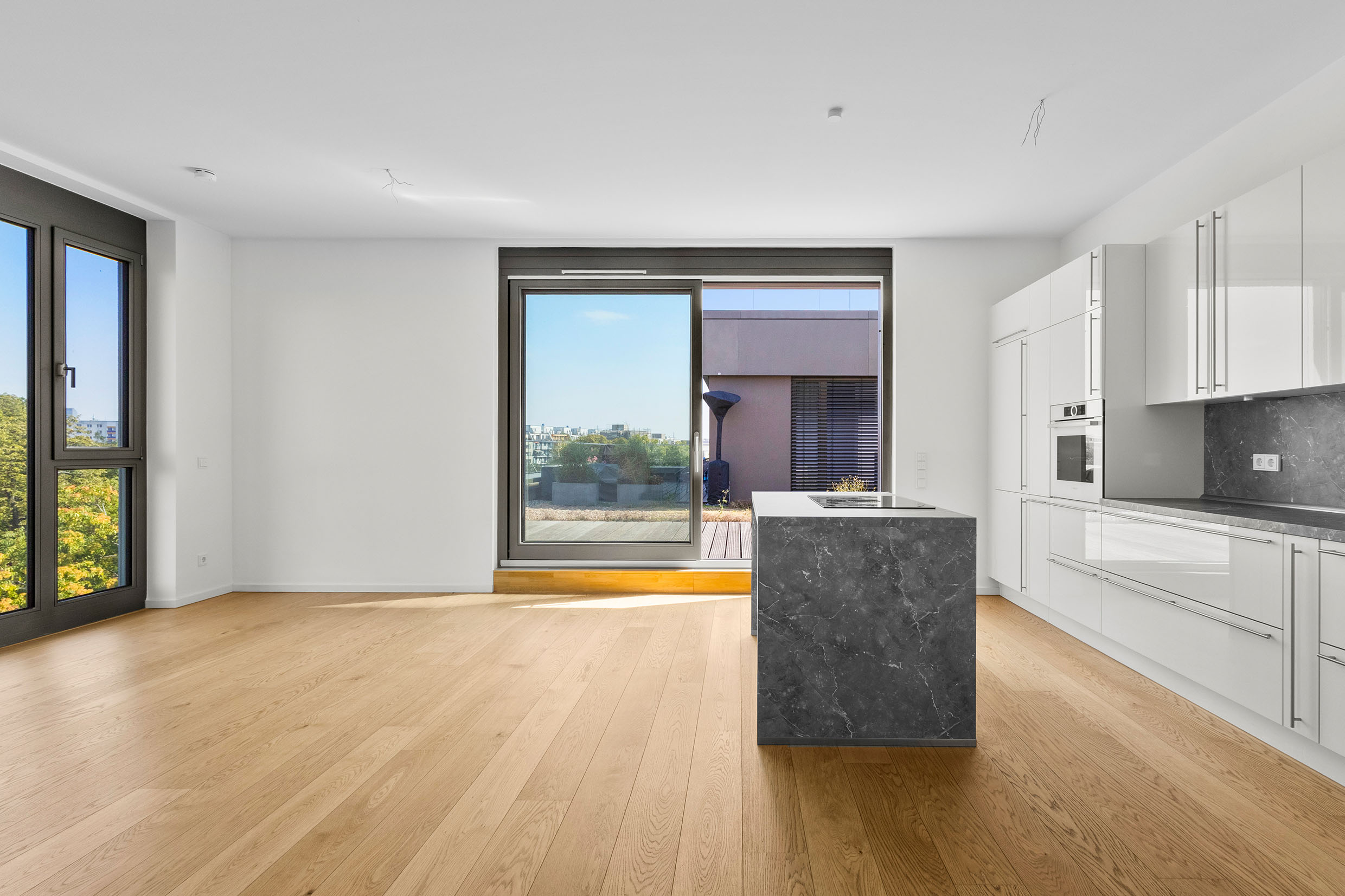 Luxus Luisenpark Penthouse in Berlin Mitte mit Terrasse, Kamin