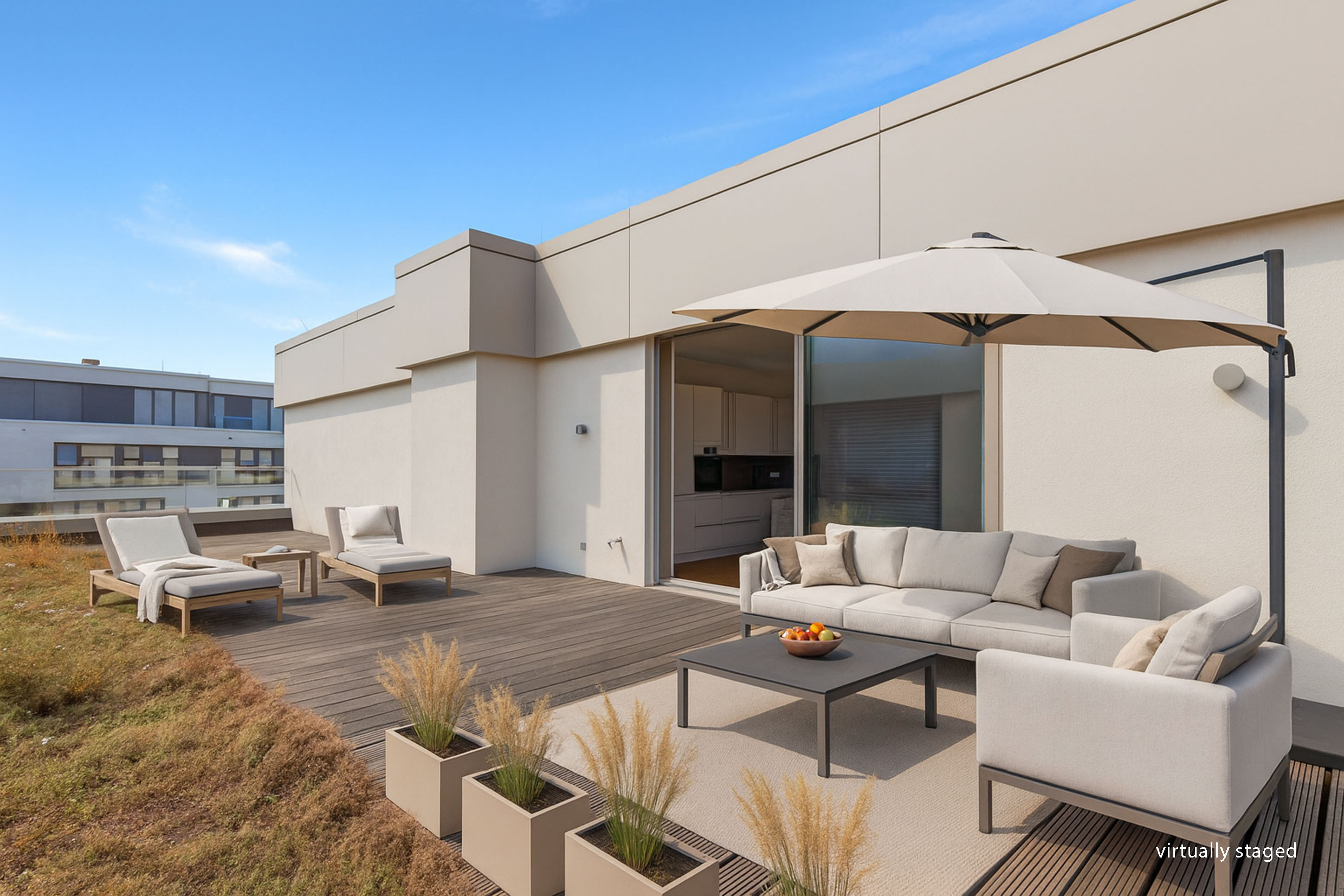 Luxus Luisenpark Penthouse in Berlin Mitte mit Terrasse, Kamin