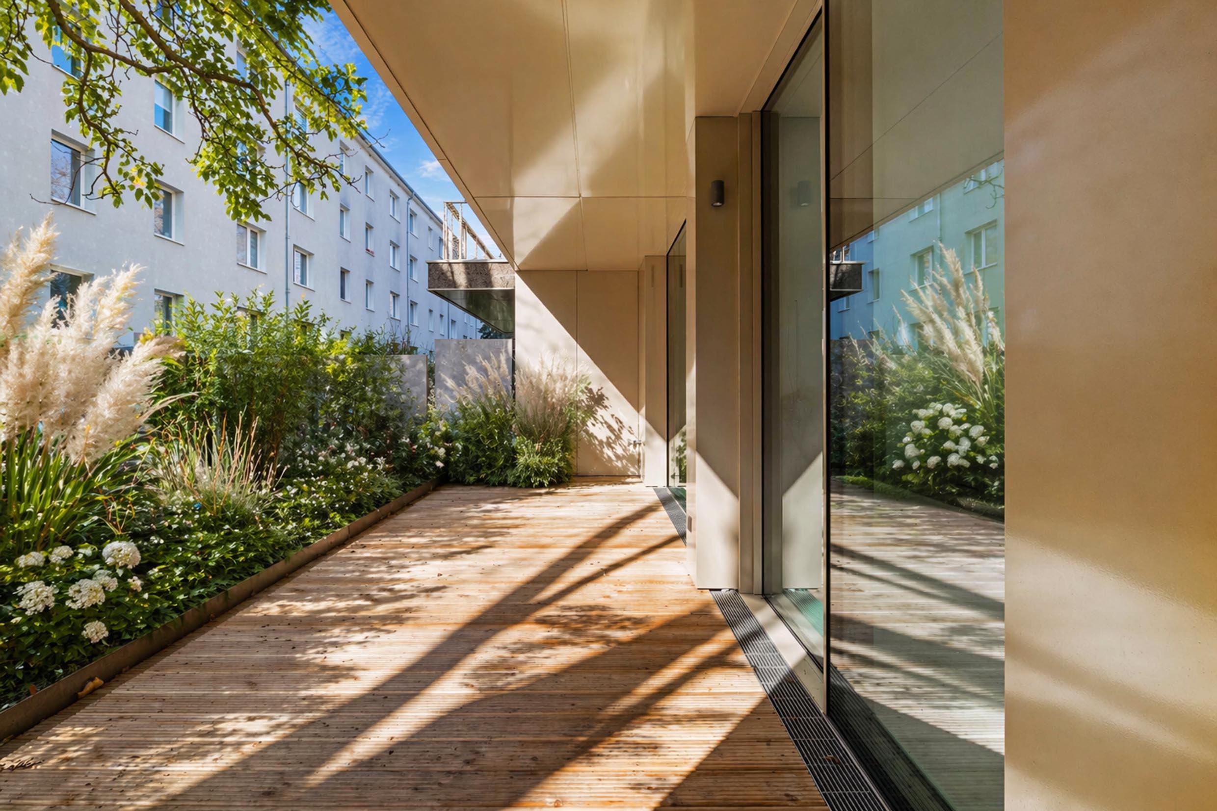 modern 2 room design garden apartment in central Berlin with garden and terrace